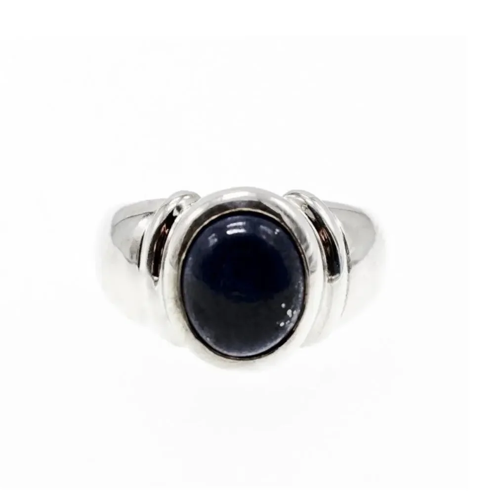 925 Sterling Silver Sodalite Ring Size 7